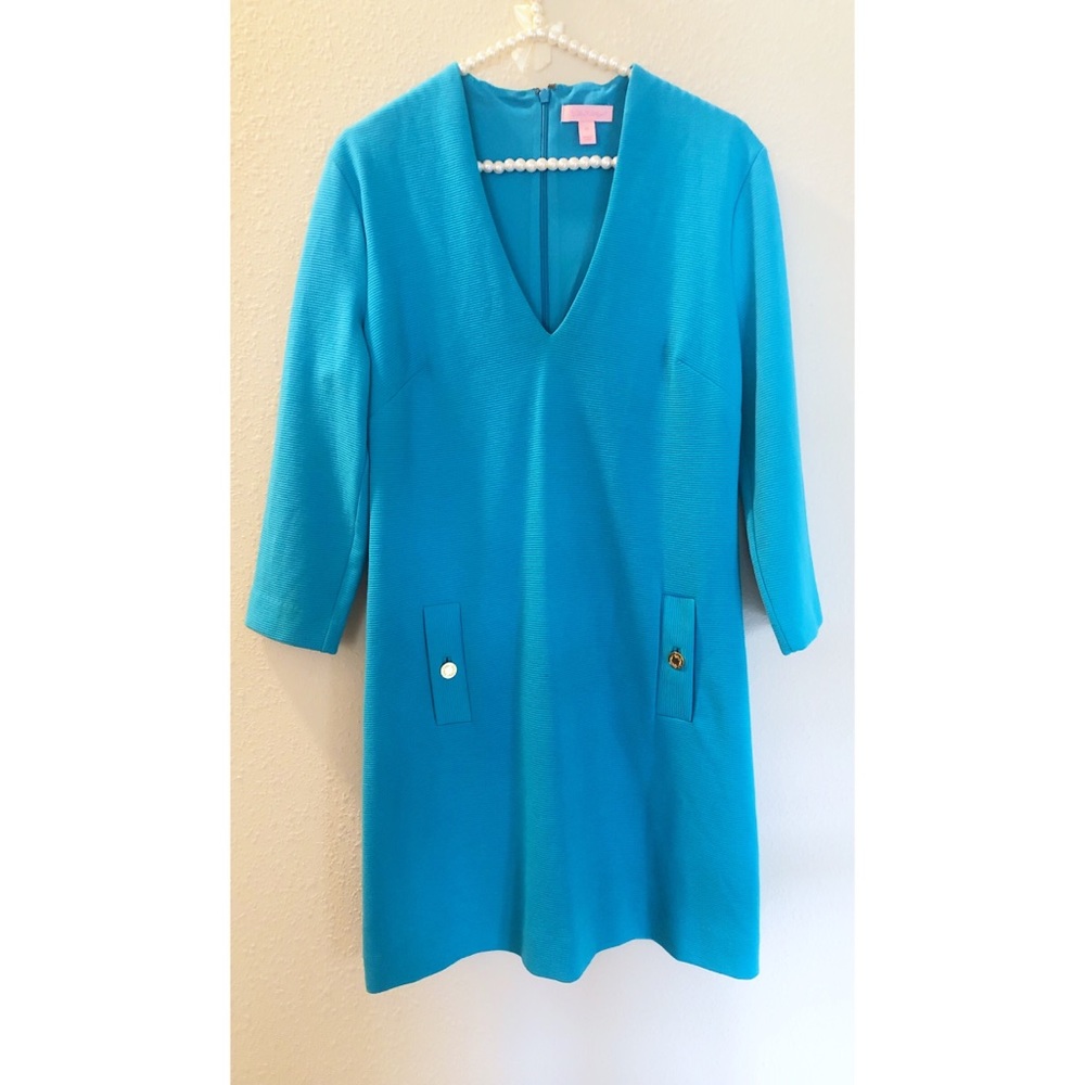 EUC Lilly Pulitzer Blue Shift Dress Sz M